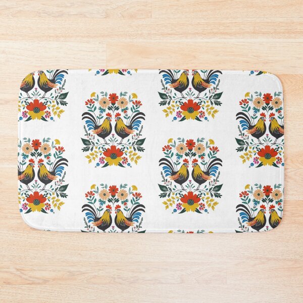 Item preview, Polish Flowers Rooster| Wycinanki | Folklore | Folk Art Blue designed and sold by xiao xuans.