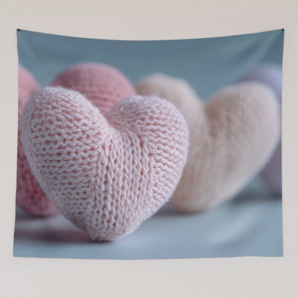 Item preview, Knitted hearts on display designed and sold by anytka.