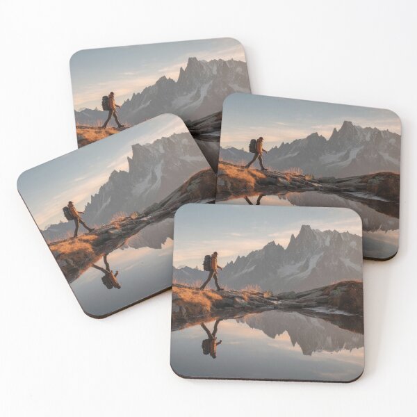 Item preview, Hiker treks by calm waters designed and sold by anytka.