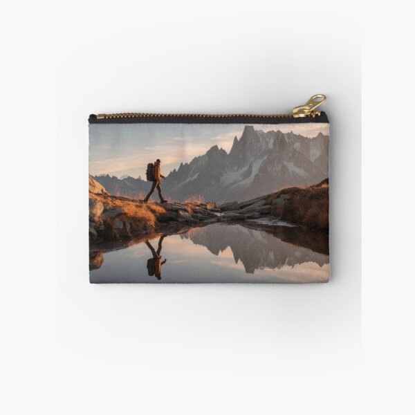 Item preview, Hiker treks by calm waters designed and sold by anytka.