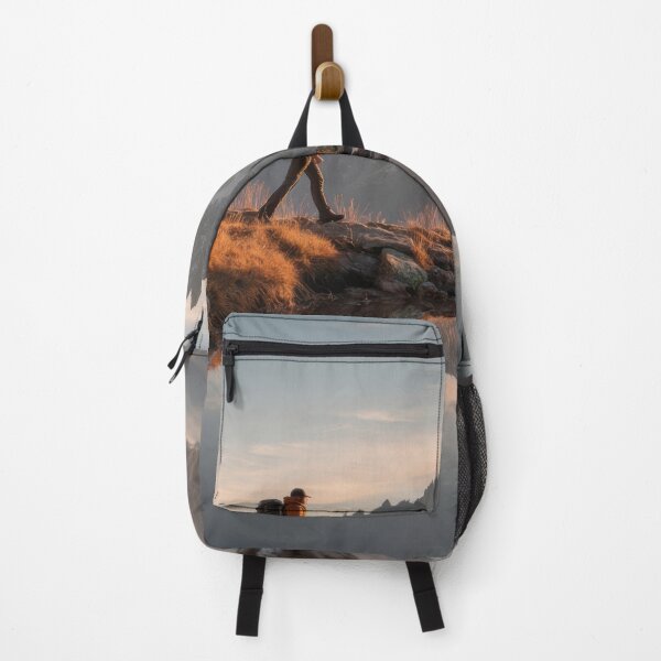 Item preview, Hiker treks by calm waters designed and sold by anytka.