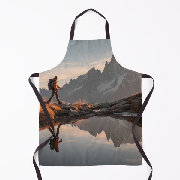 Item preview, Hiker treks by calm waters designed and sold by anytka.