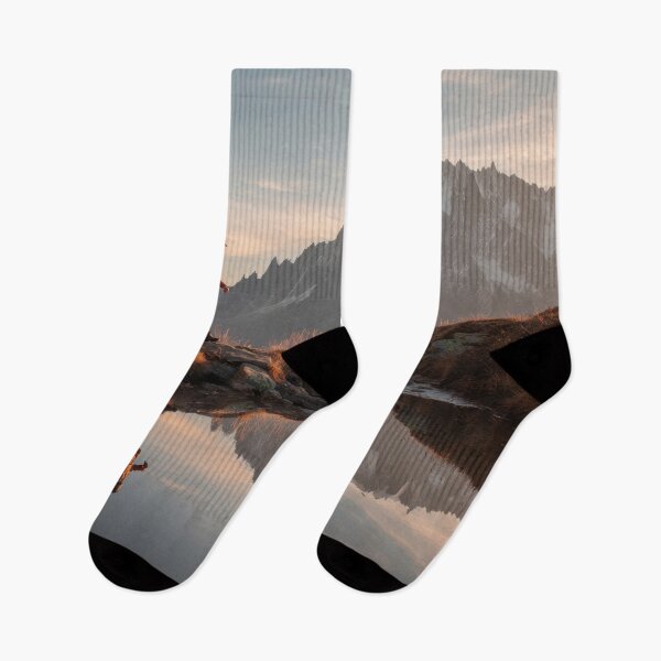 Item preview, Hiker treks by calm waters designed and sold by anytka.