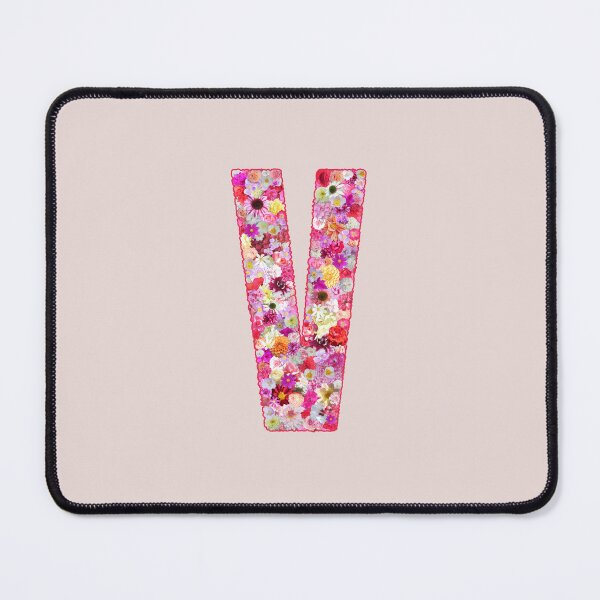 Item preview, Floral Letter V –  Botanical English Alphabet Monogram Typography Design designed and sold by TheSassyNoble.