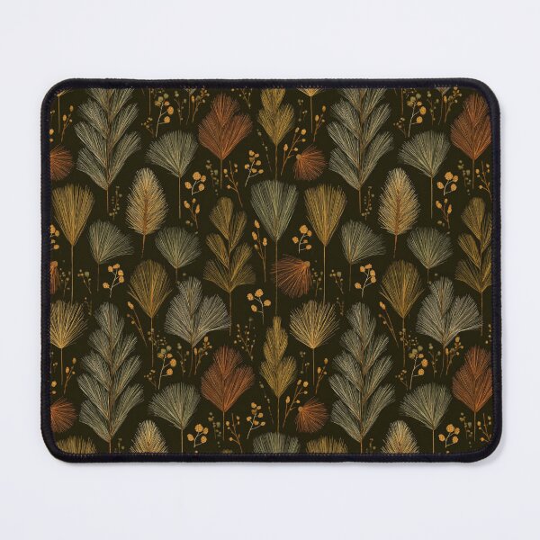 Item preview, Golden and dark pine details pattern designed and sold by filigreedigital.