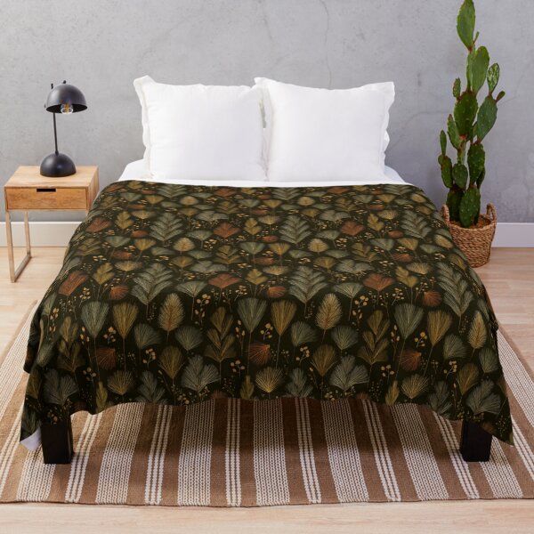Item preview, Golden and dark pine details pattern designed and sold by filigreedigital.