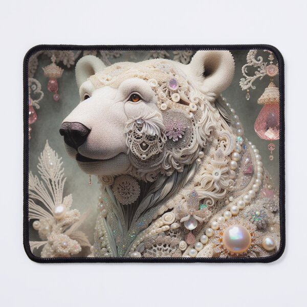 Item preview, Intricate Polar Bear Adorned with Pearls designed and sold by purplesensation.