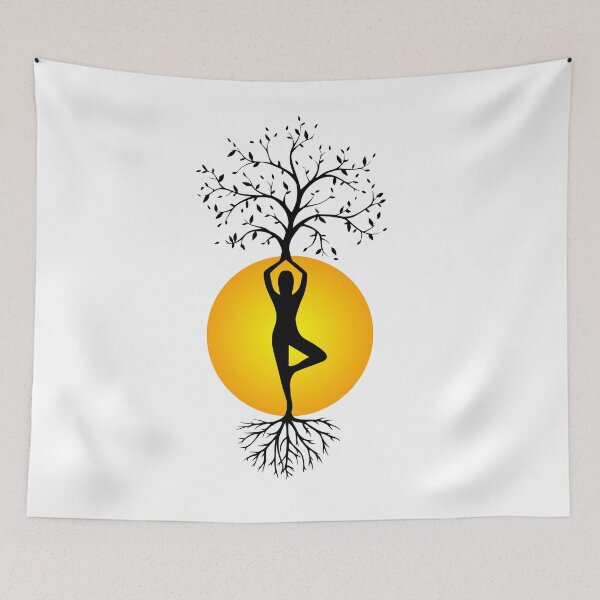 Item preview, Yoga Mindfulness Print – Calm, Balance & Inner Peace Tree Print designed and sold by Born To Be Fit.