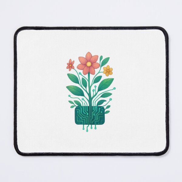 Item preview, Circuit Flower – Tech-Organic Botanical Illustration designed and sold by Byarasstudio.