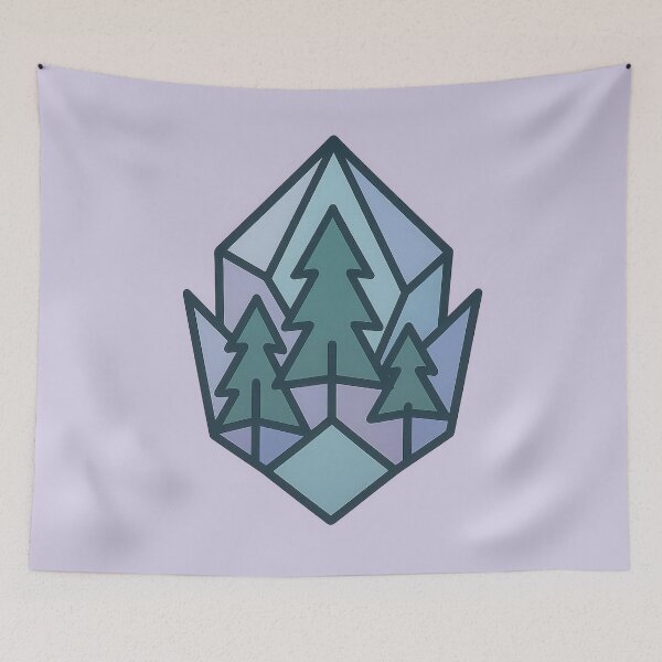 Item preview, Geometric Pine Trees in Crystal Shape – Nature Forest Minimal Design designed and sold by NoctaHike.
