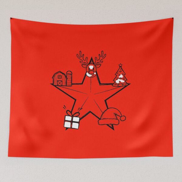 Item preview, Five-Point Festive Christmas Star Illustration designed and sold by annenambiro.