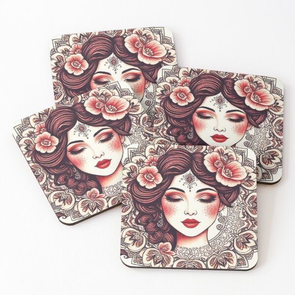Item preview, mandala femenino arte floral designed and sold by swara-2016.