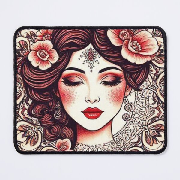 Item preview, women mandala floral art  designed and sold by swara-2016.