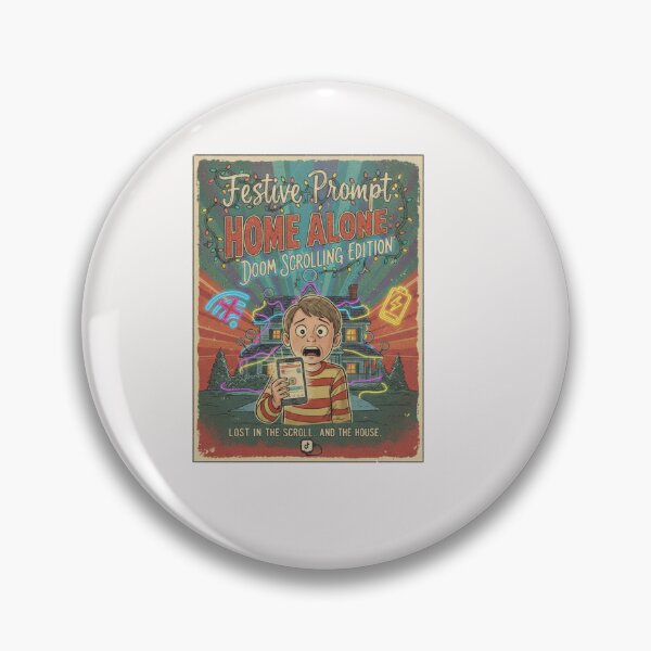 Item preview, "Festive Home Alone Doom Scrolling Funny Christmas - Perfect Holiday Gift for Movie Lovers designed and sold by wellie-chic.