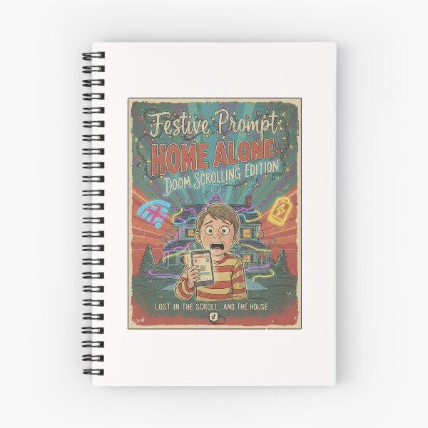Item preview, "Festive Home Alone Doom Scrolling Funny Christmas - Perfect Holiday Gift for Movie Lovers designed and sold by wellie-chic.