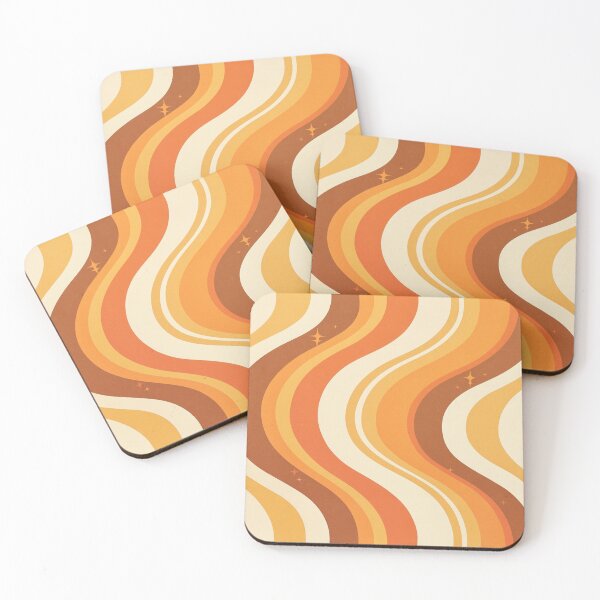 Item preview, Retro Wavy Lines - Groovy Orange 70s designed and sold by trajeado14.