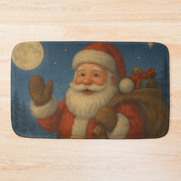 Item preview, Santa Claus with Gifts under the Winter Moon designed and sold by ArtComixHaven.