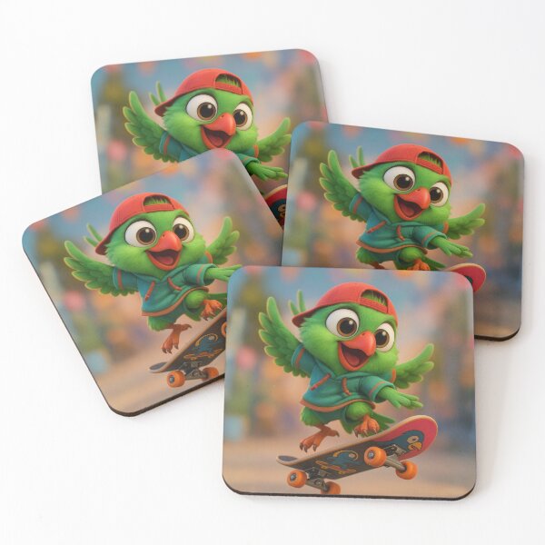 Item preview, Skater Common Green Magpie designed and sold by Sillytoe.