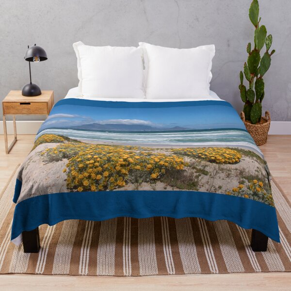 Item preview, Table Mountain Cape Town – South Africa Panorama with sea & yellow flowers | Nature photography designed and sold by Katja LebenFreude.