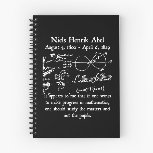 Item preview, Nerdy Vintage Niels Henrik Abel It Appears to Me that if One Wants to Make Progress Math Science Teacher White Text designed and sold by MathWare MathClips.