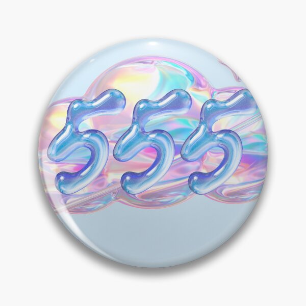 Item preview, Y2K-Aesthetic 555 Angel Number with Holographic 3D Cloud & Stars designed and sold by Spooks Looks.