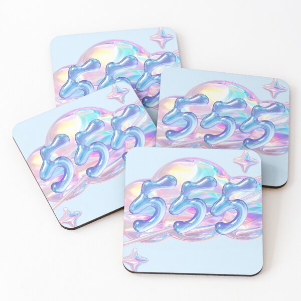 Item preview, Y2K-Aesthetic 555 Angel Number with Holographic 3D Cloud & Stars designed and sold by Spooks Looks.