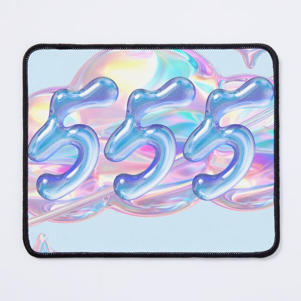 Item preview, Y2K-Aesthetic 555 Angel Number with Holographic 3D Cloud & Stars designed and sold by Spooks Looks.