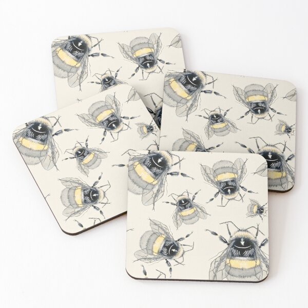 Item preview, BUMBLE BEE NATURE WILDLIFE print watercolour insect bug illustration drawing design original painting designed and sold by CERVART.