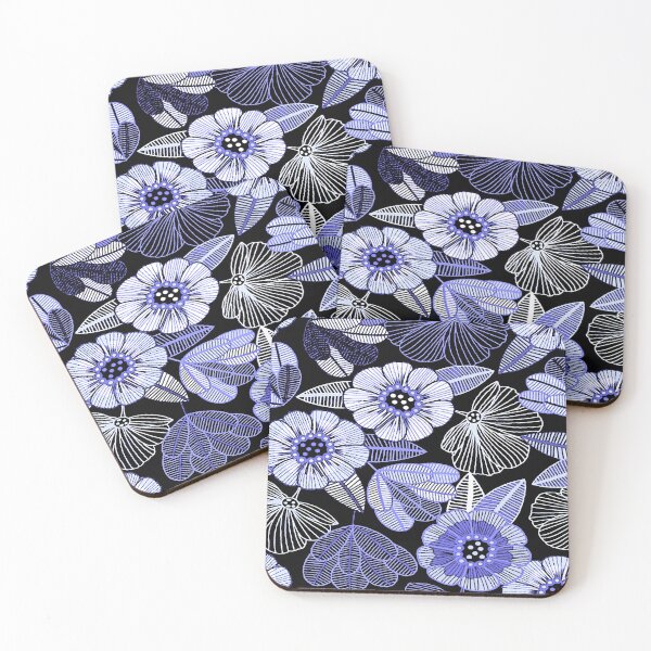 Item preview, Flower Lines in Blue designed and sold by ViaARTfactory.