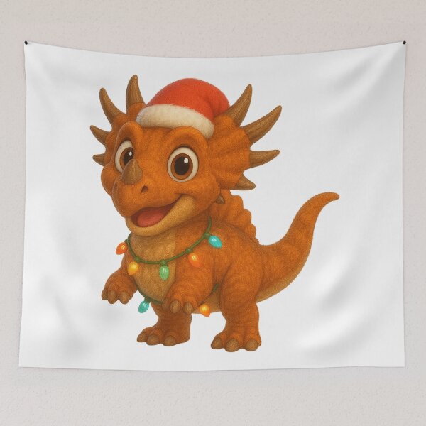 Item preview, Christmas Styracosaurus Dinosaur designed and sold by Sillytoe.