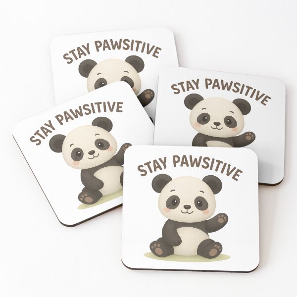 Item preview, Stay Pawsitive – Cute Baby Panda Cartoon Design designed and sold by UmniTok.