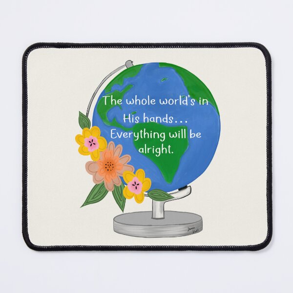 Item preview, Whole World in His Hands - faith based art designed and sold by Willow & Grace Designs.
