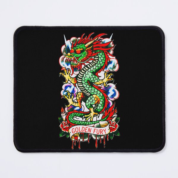 Item preview, GOLDEN FURY Japanese Dragon Flash designed and sold by CoffinsArt.