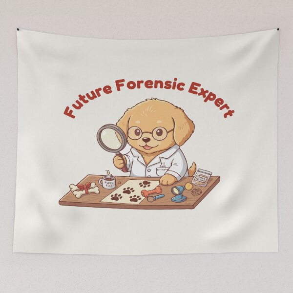 Item preview, Cute Forensic Scientist Puppy – Future Forensic Expert | Puppy Dreams Big Series designed and sold by The Real Life Symphony.