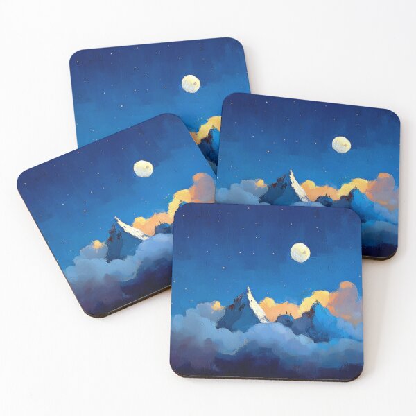 Item preview, Moonlit Peaks Above the Clouds designed and sold by Dusk Atelier.