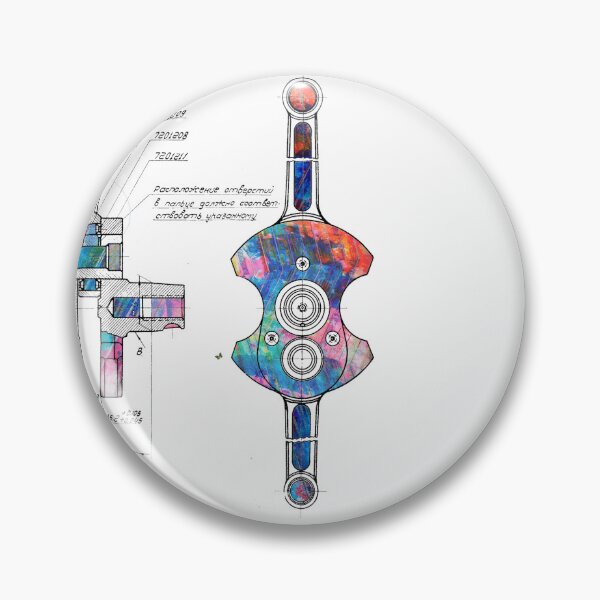 Item preview, Complex technical drawing of a Mechanism in colorful Abstraction designed and sold by Dmitri Matkovsky.