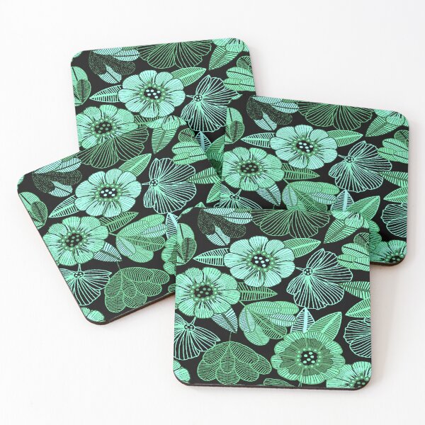 Item preview, Flower Lines in Green designed and sold by ViaARTfactory.