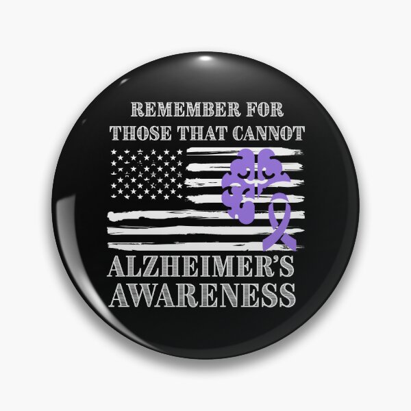 Item preview, Purple Ribbon Memory Support Design – Inspirational Brain & Flag Alzheimer’s Awareness Art designed and sold by Charaff.