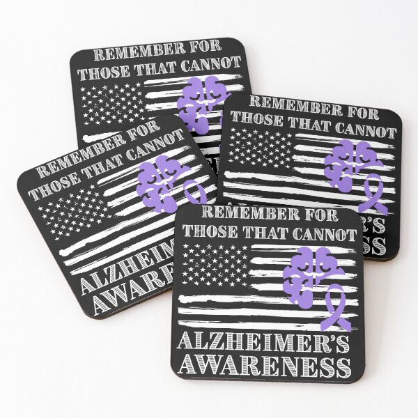 Item preview, Purple Ribbon Memory Support Design – Inspirational Brain & Flag Alzheimer’s Awareness Art designed and sold by Charaff.