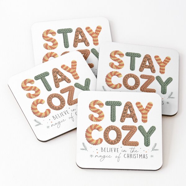 Item preview, Stay cozy yarn t-shirt design, print, positive quote, decor designed and sold by NatalkaP.