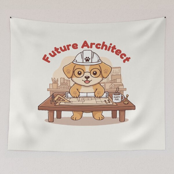 Item preview, Architect Puppy – Future Architect | Puppy Dreams Big Series designed and sold by The Real Life Symphony.