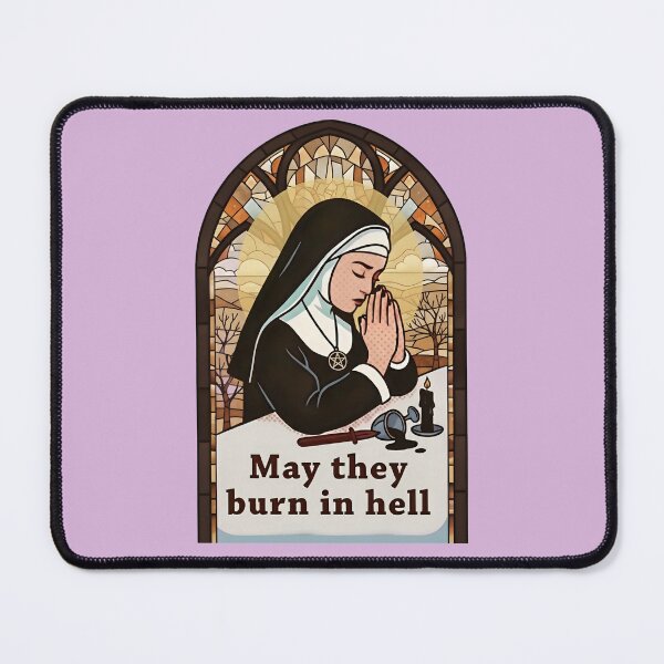 Item preview, Dark Stained Glass Nun – Gothic Satire designed and sold by SidTastic .