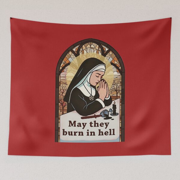 Item preview, Dark Stained Glass Nun – Gothic Satire  designed and sold by SidTastic .