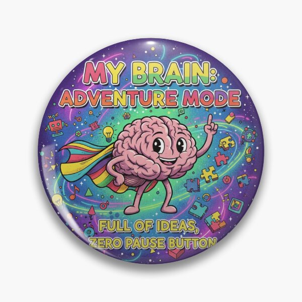 Item preview, My Brain On Adventure Mode designed and sold by doodledivergent.