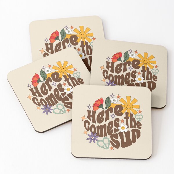 Item preview, Retro 1970s Hippy Groovy Here Comes The Sun  designed and sold by RetroMaggie.