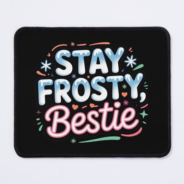 Item preview, Stay Frosty Bestie, funny Gen Z and gen Alpha Christmas designed and sold by NoetherSym.