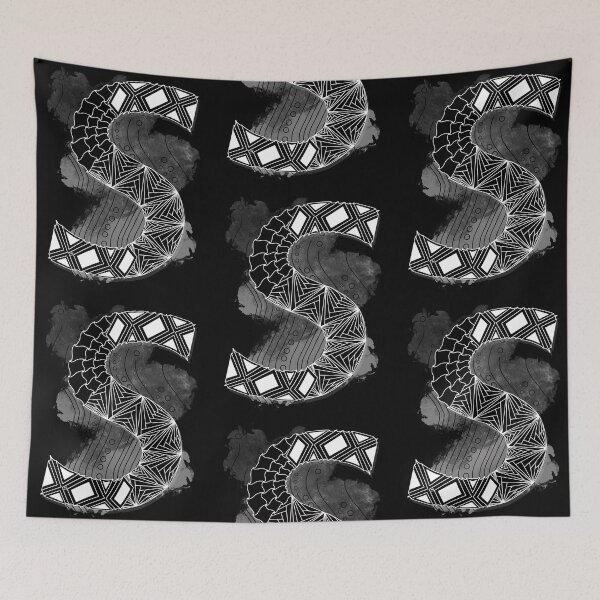 Item preview, Monogram S zen patterns designed and sold by TangleH-art.