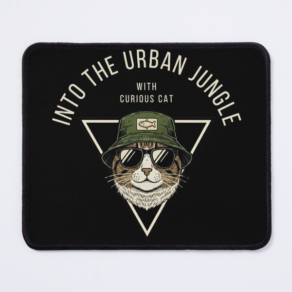 Item preview, Into the Urban Jungle Curious Cat Adventure Tee designed and sold by EzZtudio.
