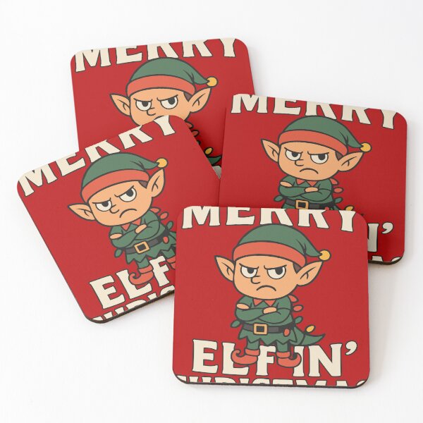 Item preview, Merry Elfin Christmas designed and sold by LeatherbeardArt.