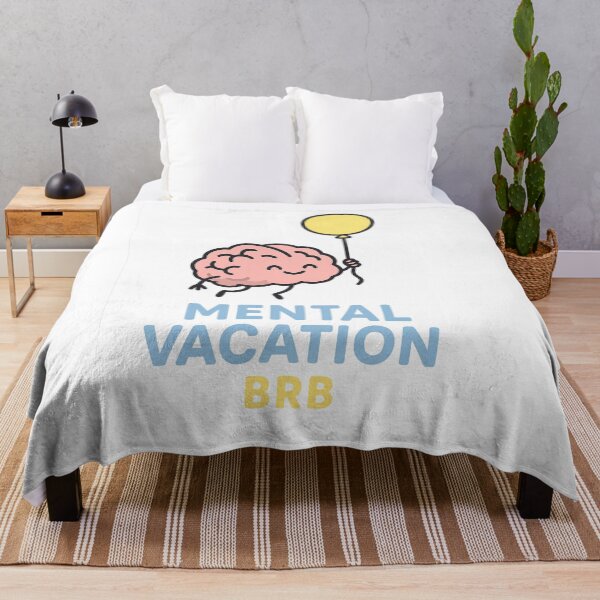 Item preview, Mental Vacation – BRB Cartoon Brain designed and sold by VibeLab_Art.